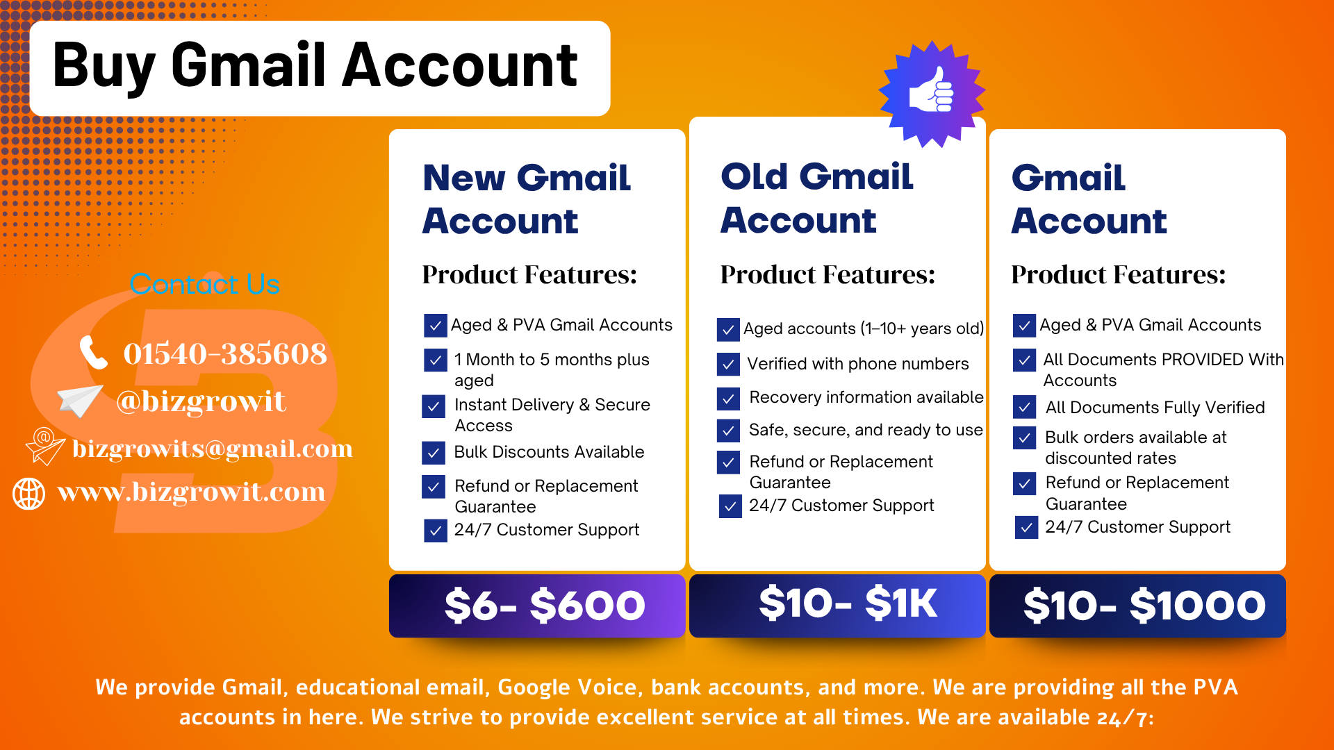 Buy Old Gmail Account