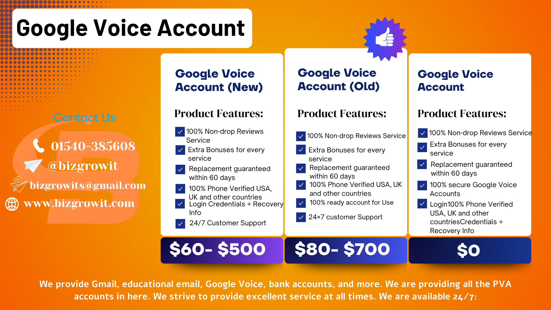 Buy Google Voice Account